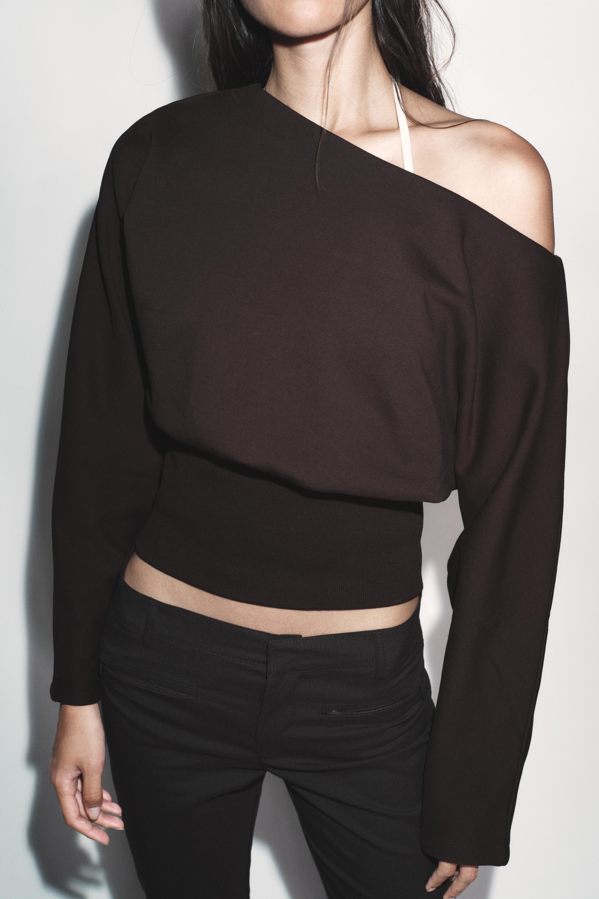 ASYMMETRIC COTTON SWEATSHIRT